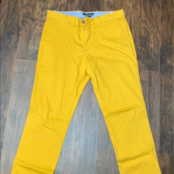 yellow tommy hilfiger pants